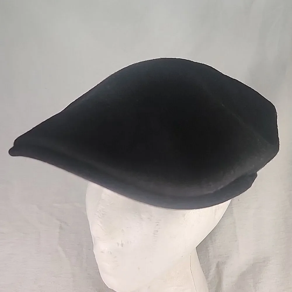 Newsboy Cap Kangol Blue 504 Wool CAO1474 Black RN# 68438 Size XXL Vintage